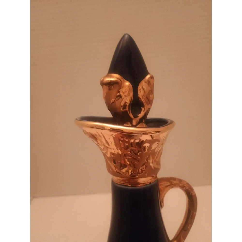 Vintage Jim Beam Blue/Gold 1966 Empty Decanter Beautiful 14